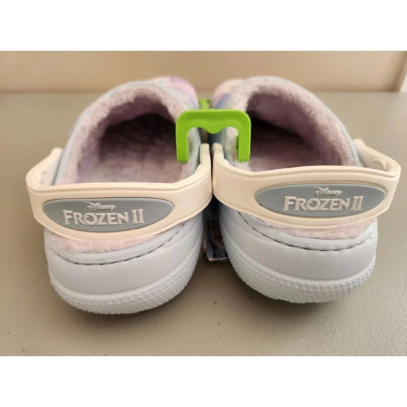 NEW Crocs Disney Slippers Frozen Lined Clogs Elsa Shoes for Girls/Boys Size J2 - Picture 3 of 11